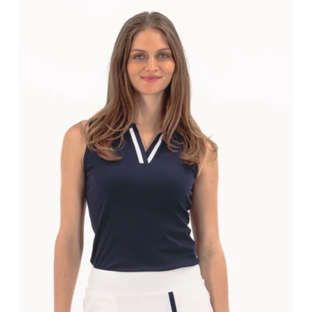 Foray Golf Woman's Rib SL V-Neck Polo Size Large